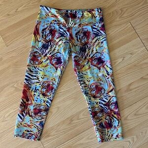 Onzie Artistic Red and Yellow Leggings